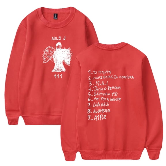 Milo J 111 Album Merch Sweatshirt Young Singer Crewneck Long Sleeve Streetwear Women Men Hip Hop Clothes