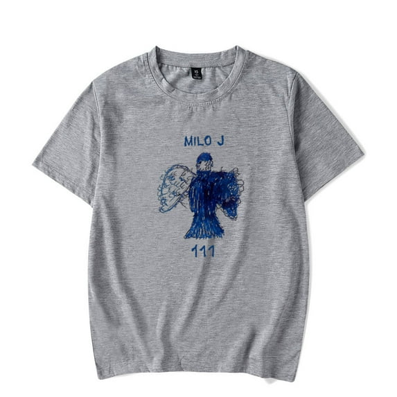Milo J 111 Album T-shirt Fashion Pullover Unique Crewneck Hip Hop Short Sleeve Tee
