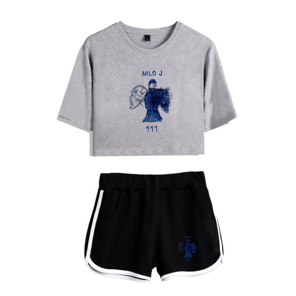 Milo J 111 Album Tshirt&Shorts 2 Piece Set Fashion Short Sleeve&Trousers 2 Piece Suit