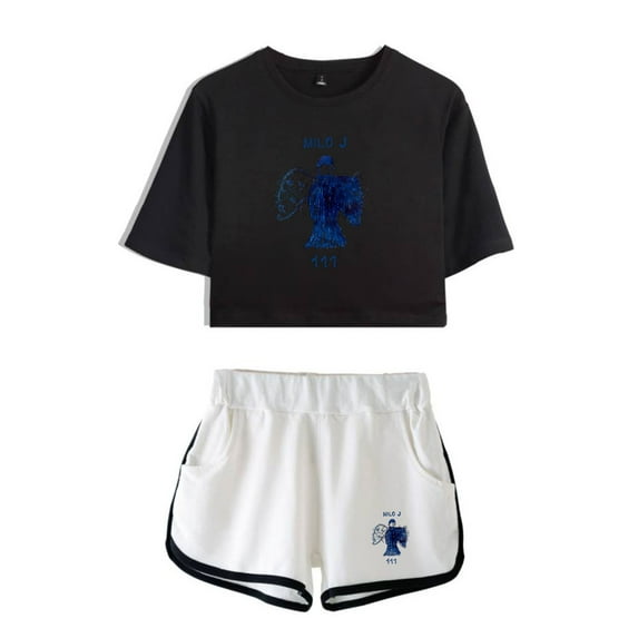 Milo J 111 Album Tshirt&Shorts 2 Piece Set Fashion Short Sleeve&Trousers 2 Piece Suit