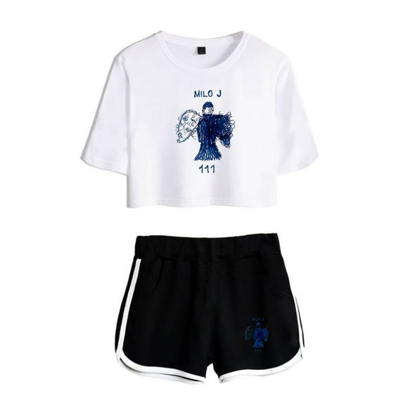 Milo J 111 Album Tshirt&Shorts 2 Piece Set Fashion Short Sleeve&Trousers 2 Piece Suit