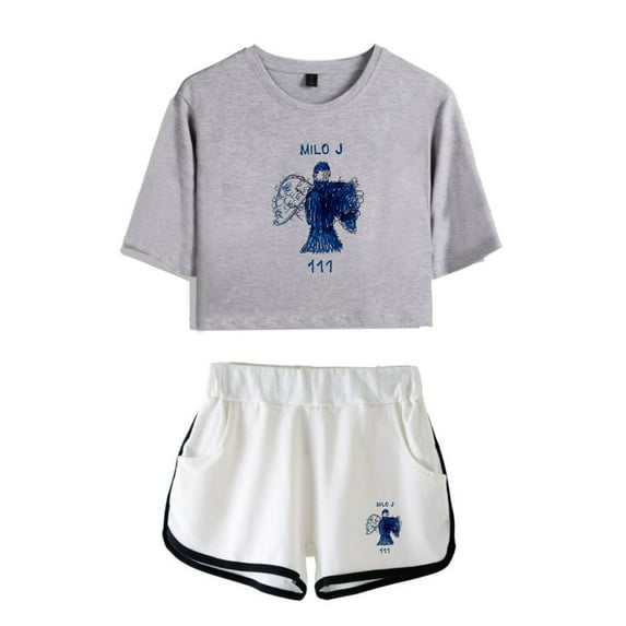 Milo J 111 Album Tshirt&Shorts 2 Piece Set Fashion Short Sleeve&Trousers 2 Piece Suit