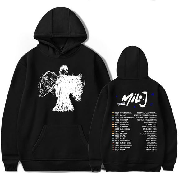 Milo J 2024 Tour Merch Hoodies Popular Graphics Print Unisex Trendy Casual Streetwear Sweatshirt