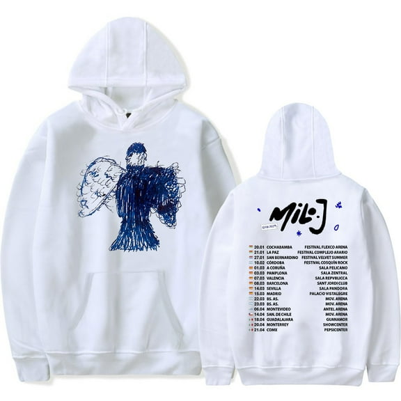 Milo J 2024 Tour Merch Hoodies Popular Graphics Print Unisex Trendy Casual Streetwear Sweatshirt