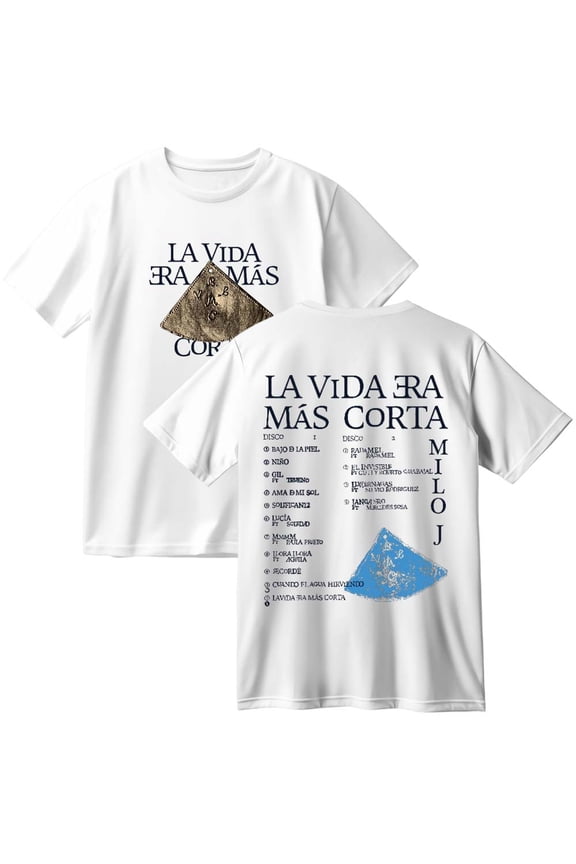 Milo J La Vida Era Mas Corta Merch Cotton T-Shirt Women Men Fashion Crewneck Short Sleeve Tee