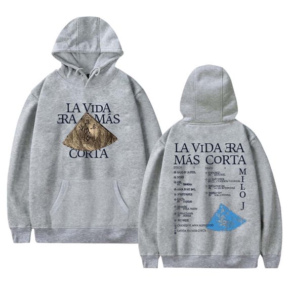 Milo J La Vida Era Mas Corta Merch Unisex Hoodie, Casual Long Sleeve Pullover Sweatshirt for Men and Women