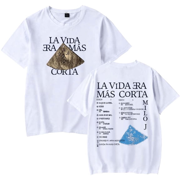 Milo J La Vida Era Mas Corta Merch Unisex T-Shirt, Casual Crewneck Short Sleeve Fashion Tee for Men and Women