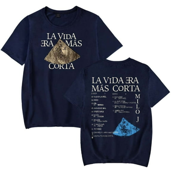 Milo J La Vida Era Mas Corta Merch Unisex T-Shirt, Casual Crewneck Short Sleeve Fashion Tee for Men and Women