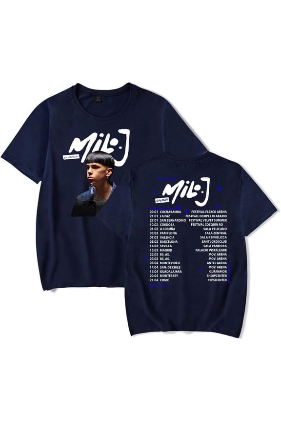 Milo J T-Shirt Gira 2024 Tour Tee Merch Summer Men Women Short Sleeve O-Neck Casual Tshirt Streetwear