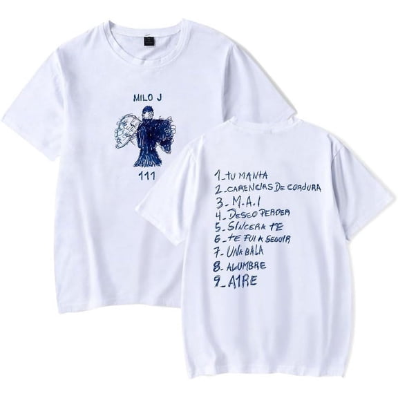 Milo J T-Shirts 111 Album Merch Print Women Men Fashion Casual Singer Short Sleeve Tee Streetwear