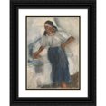 thumbnail image 1 of Miloš Jiránek 11x14 Black Ornate Wood Framed Double Matted Museum Art Print Titled: Woman at the Stove (1904), 1 of 5