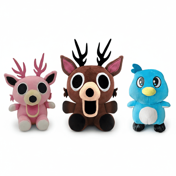 Milo Plushie Adorable Plush Cuddly Toy, 10in 99 Nights In the Forest Deer Soft Plush Stuffed Animal Plushies for Game Fans, Stuffed Animal Plushies for Game Fans, Collectible Gift for Fans 3pc
