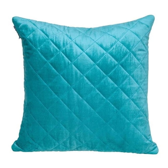 Milo Transitional Aqua Square Throw Pillow