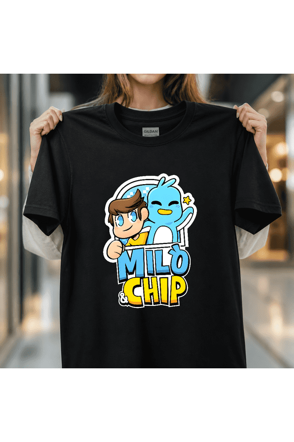 Milo and Chip Retro Sport Music Band Funny Nostalgic Unisex T-Shirt, S- 5XL