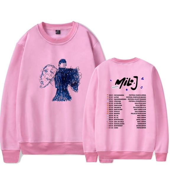 Milo j Alborde song Merch  crew neck sweatshirt  Popular Graphics Print Unisex Trendy Casual Streetwear