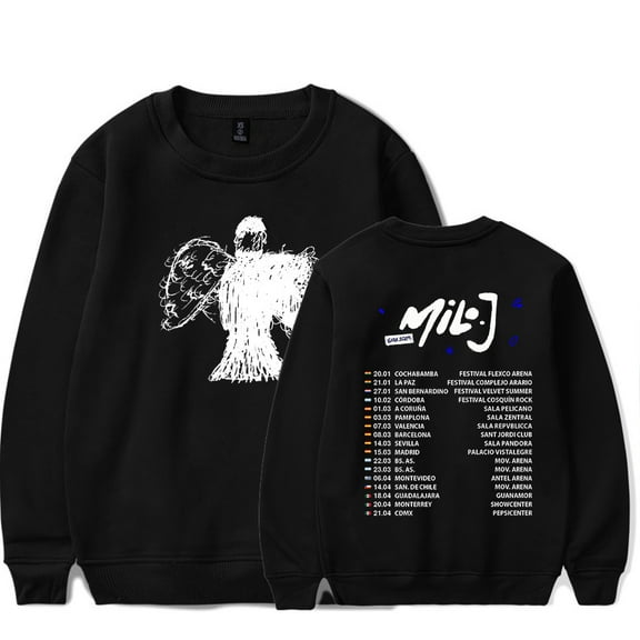 Milo j Alborde song Merch crew neck sweatshirt Popular Graphics Print Unisex Trendy Casual Streetwear