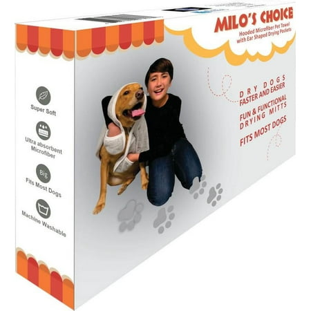 Milo’s Choice Microfiber Pet Towel with Ear Shaped Pockets