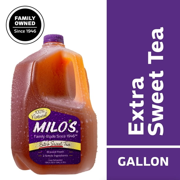 Milo's Extra Sweet Iced Tea Gallons, Fresh Brewed Refrigerated Tea 128 fl oz