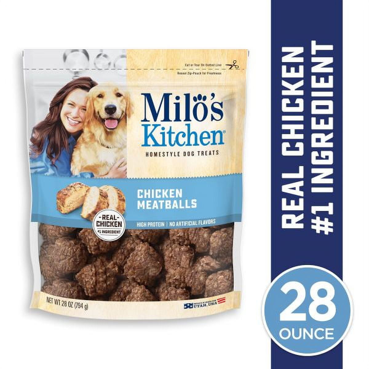 Milo s Kitchen 28 Ounce Chicken Meatball