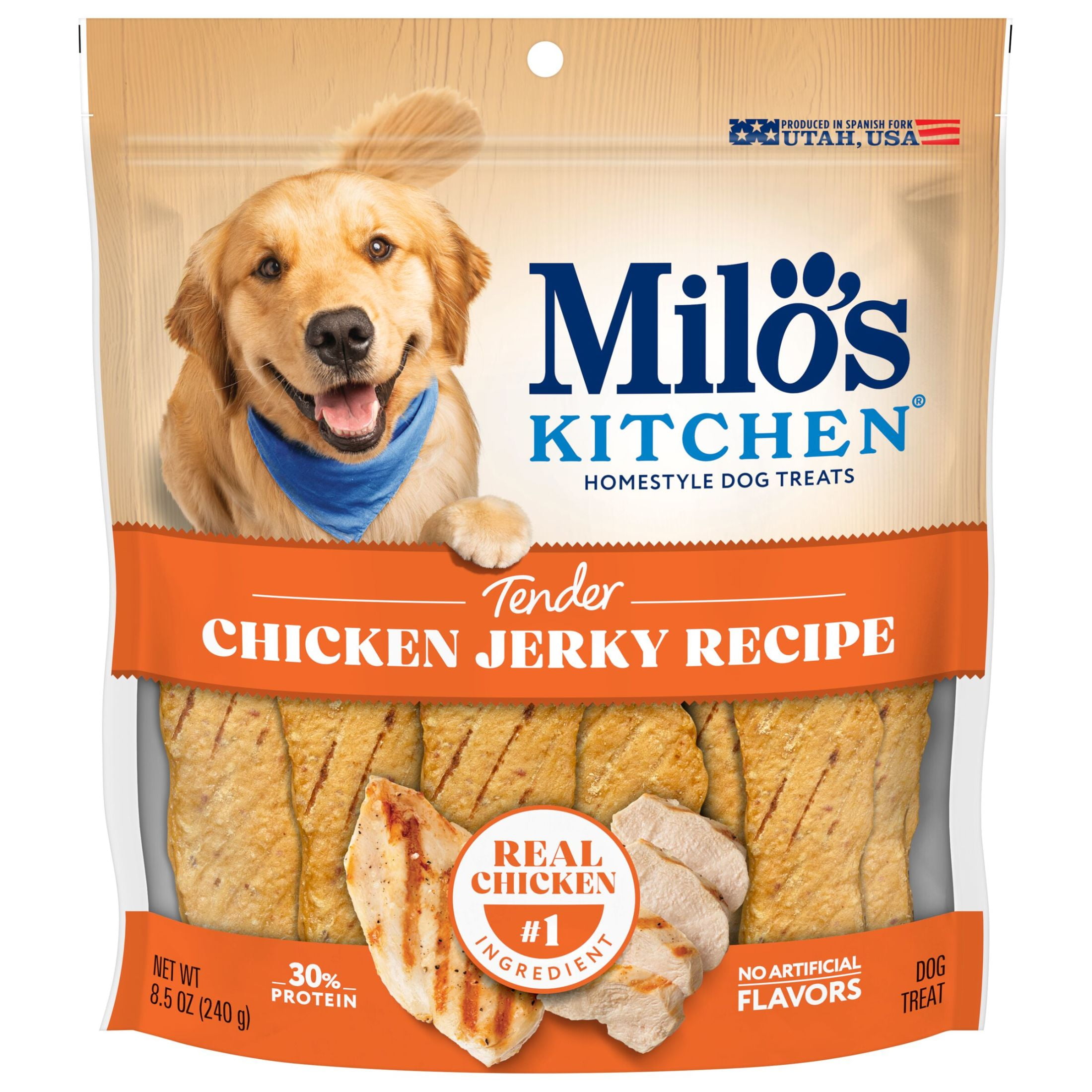 Milo's Kitchen Chicken Jerky Recipe Dog Treats oz Bag