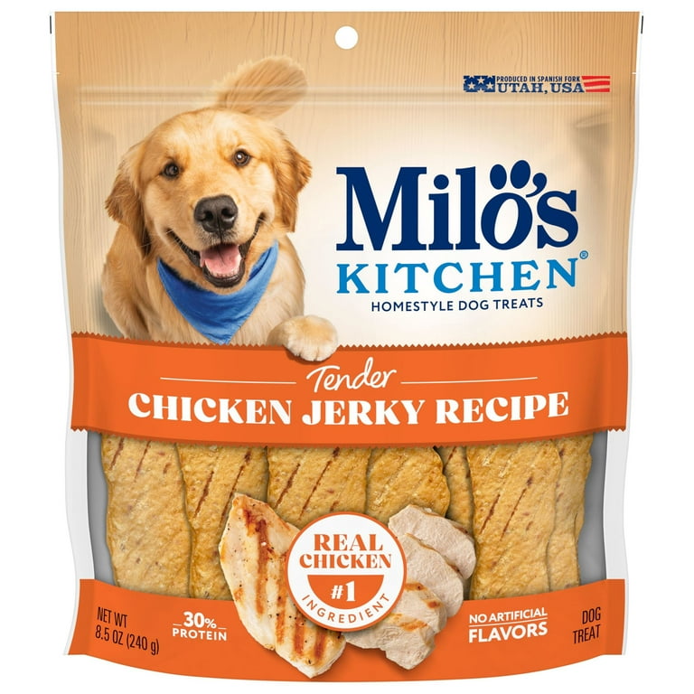 Milo's Kitchen Chicken Jerky Recipe Dog Treats 8.5 oz Bag