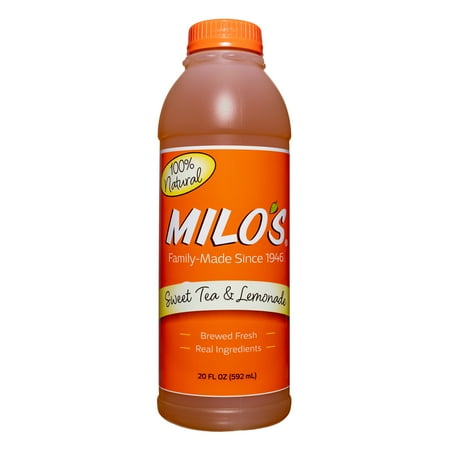 Milo's Sweet Iced Tea and Lemonade, Half and Half, 100% Natural, 20 fl oz Bottle-Pack Of 6