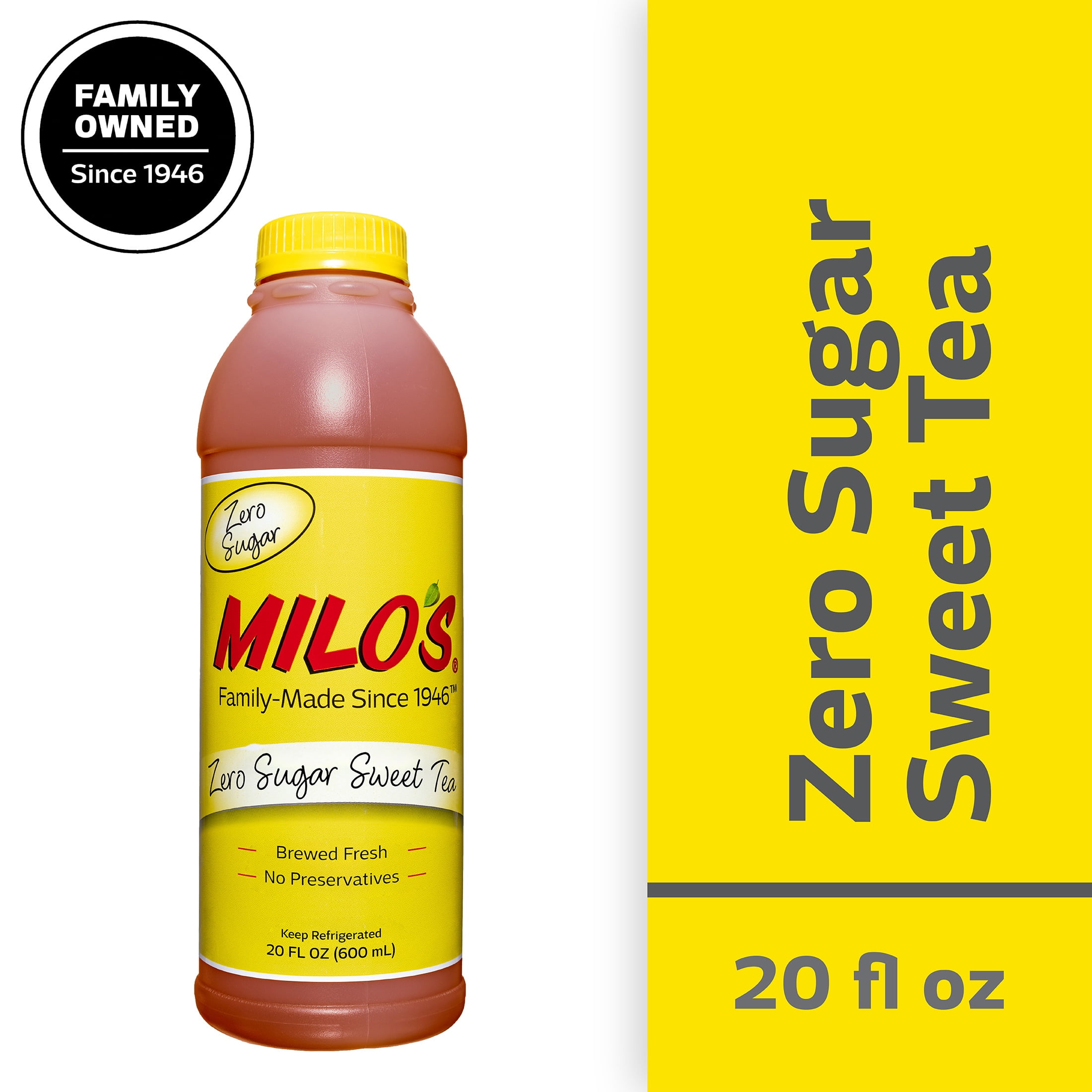 Milo's Sugar Free Zero Calorie Sweet Iced Tea, Freshly Brewed, 20 fl oz ...