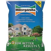 Milorganite Slow-Release Nitrogen Fertilizer - Natural, Granules - 32 lb   Outdoor & Indoor Plant Use, Easy Application