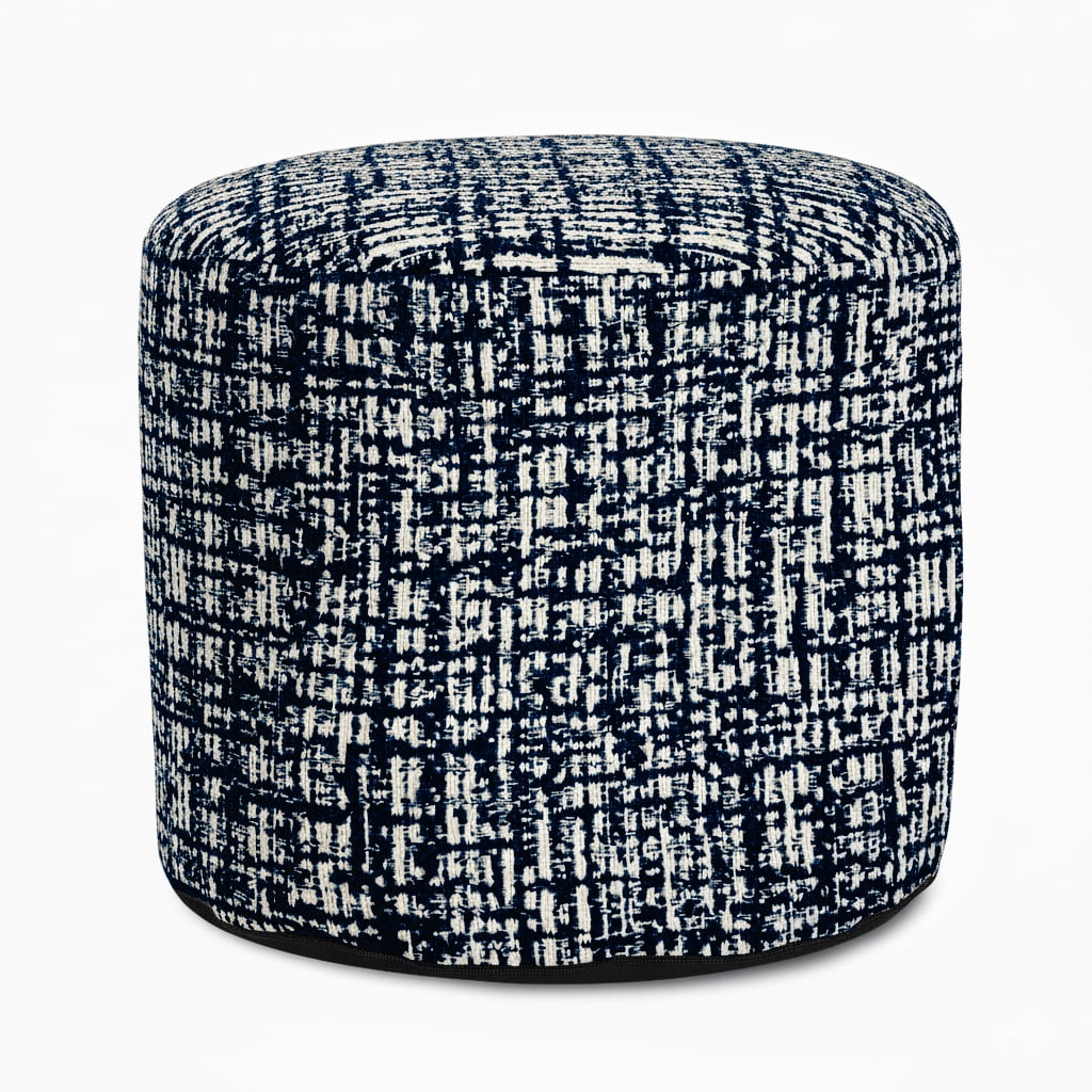 Milos Navy Indoor Outdoor Tall Pouf