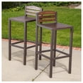 thumbnail image 1 of Milos Outdoor Wood Barstools (Set of 2) - Modern Industrial Style - Patio Bar Seating - Durable Metal Frame - Weather Resistant, 1 of 9