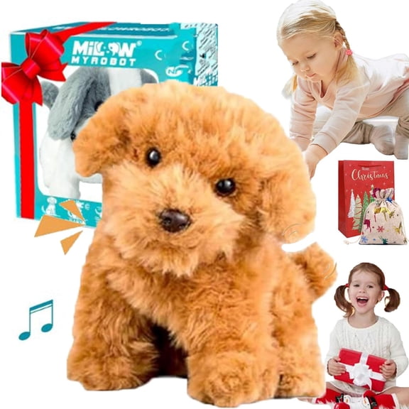 Milow Robot Puppy, Milow - My Realistic Robot Puppy, Realistic Milow Robot Puppy, Electronic Interactive Stuffed Puppy Dog - Walking, Barking, Tail Wagging, Milow Robot Puppy Dog for Kids