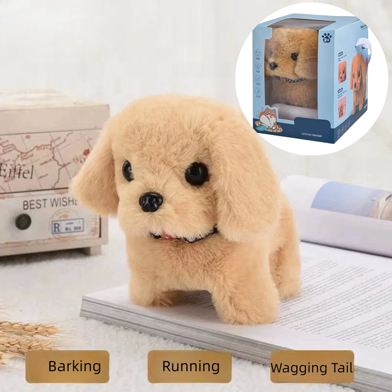 2025 AI Robot Dog – Interactive Robotic Puppy That Walks, Barks, Wags Tail, Lifelike Companion