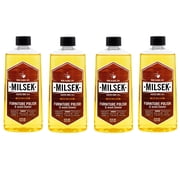 Milsek Furniture Polish & Wood Cleaner with Lemon Oil, 12 oz, 4-Pack