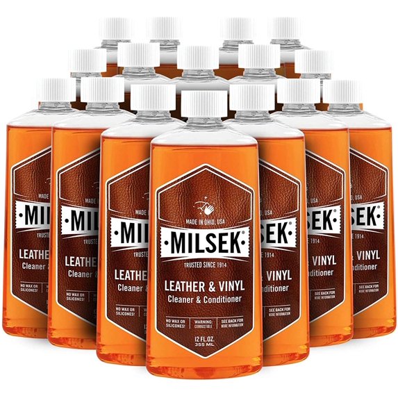 Milsek Leather Cleaner & Conditioner - Leather Cleaner Orange - Pack of 16, Orange — Household & Commercial Use, Effective Formula