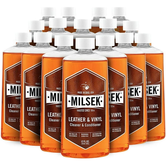 Milsek Leather Cleaner & Conditioner - Leather Cleaner Orange - Pack of 16, Orange