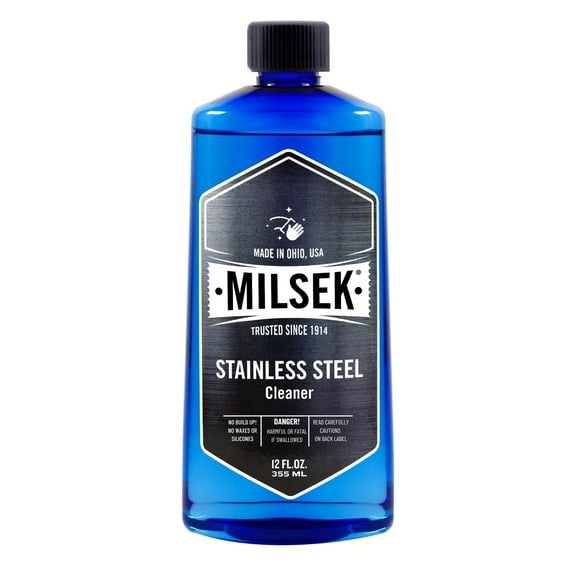 Milsek Stainless Steel Cleaner, 12 oz - Clean, Polish, Protect from Smudges