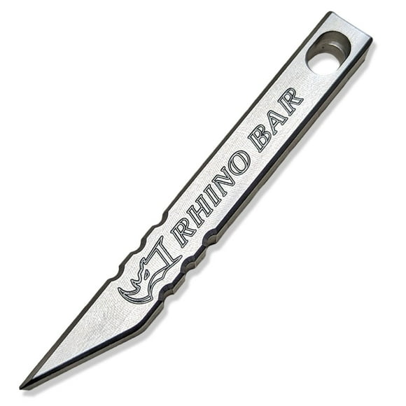 Milspin Rhino Bar | EDC Gear Pry Bar | Tools and Gifts for Men | Hardened Stainless Steel Pry Tool, Keychain Screw Driver, Box Cutter | Minimalist Tool | Birthday Gifts for Men | Made in the USA