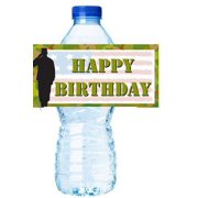 Miltary Army Soldier Party Decorations 15ct Water Bottle Sticker Labels