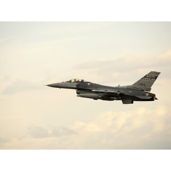 Miltary USA USAF Air Force F-16C Fighter Jet Photo Extra Large XL Wall Art Poster Print