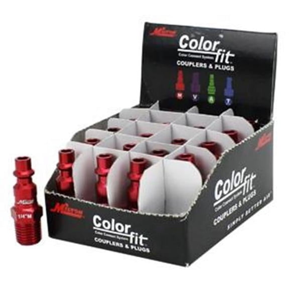Milton  0.25 in. NPTM M Style ColorFit Plugs - Red