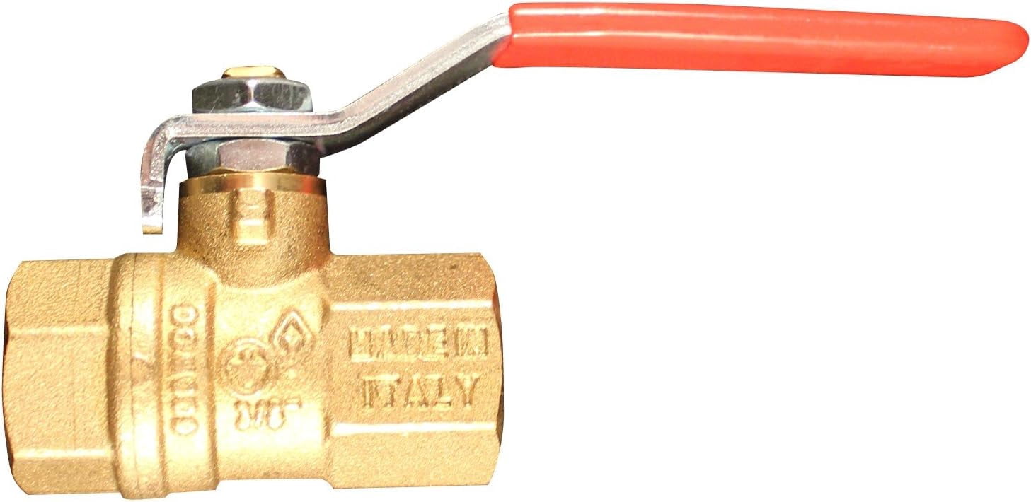 Milton® 1/2-Inch FNPT Brass Ball Valve | 400 PSI Full-Port Air Shut-Off Ball Valve for Compressor Tank & Shop Air System