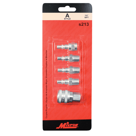Milton 1/4" NPT A Style Coupler and Plug Kit