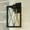 thumbnail image 1 of Milton 1 Light Matte Black Transitional Outdoor Wall Lantern Clear Glass, 1 of 9