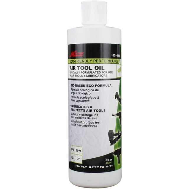 Milton 100116B Air Tool Oil, EcoFriendly, Flip Top, 16 oz.