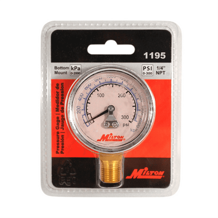 Milton 1195 1/4" NPT High Pressure Gage