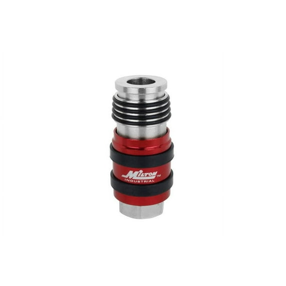 Milton 2 In One Universal Safety Exhaust Coupler 3/8In Fnpt X 3/8In Body Flow