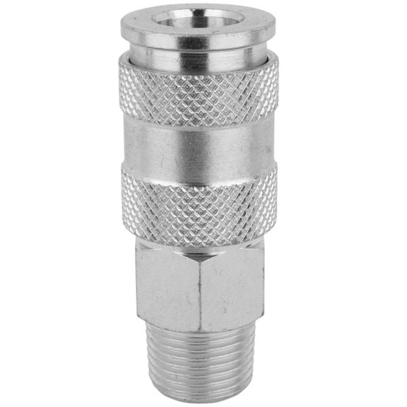 Milton 3/8In Mnpt High Flow V Style Quick Connect Steel Coupler