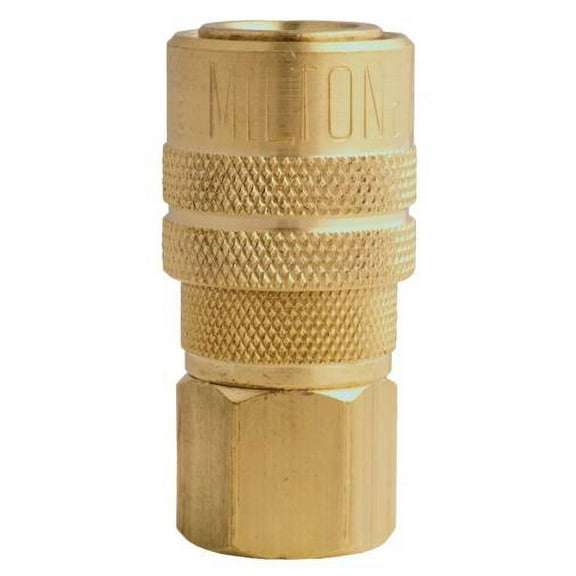 Milton 715 M-Style Female Brass Industrial Air Coupler, 1/4"