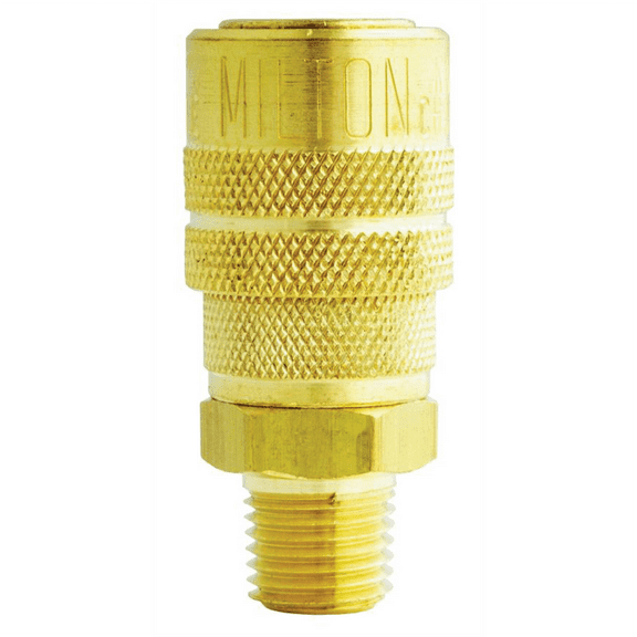 Milton (716) 1/4 Male NPT M Style (Industrial) Air fitting Quick Connect Coupler - Box of 10  Red