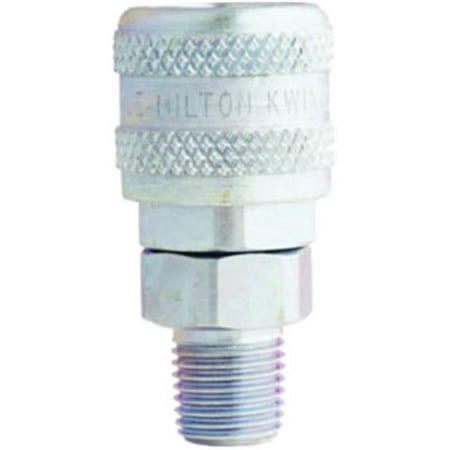 Milton A Style Air Coupler - NPT Male .25in. - 1 Pk. - Steel Plated